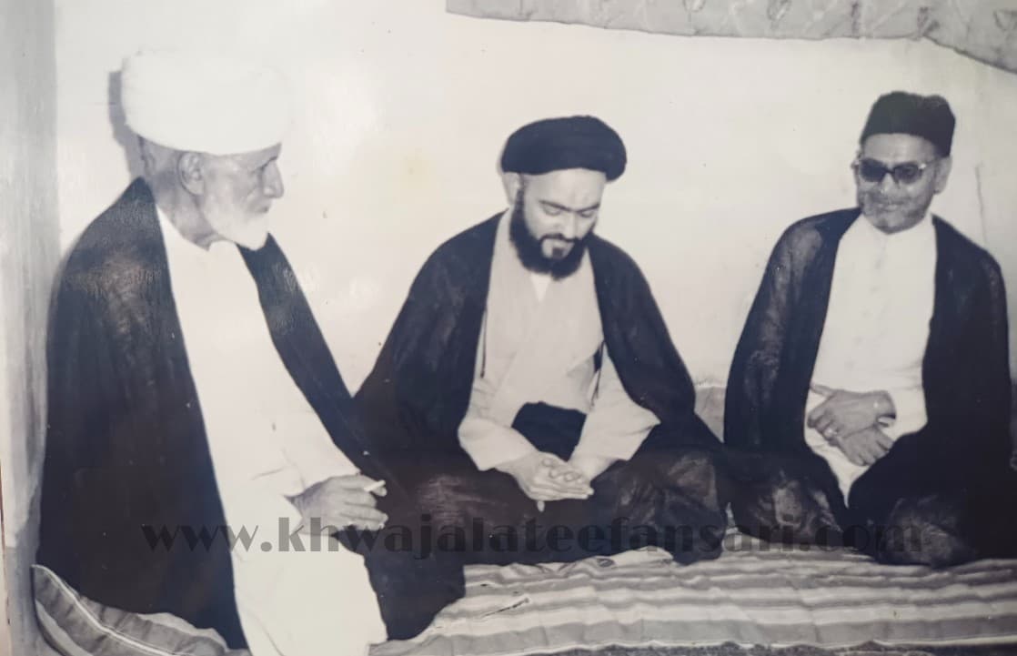 khwaja Lateef Ansari with Sadiq al-Hussayni al-Shirazi and Syed Ahmad Hussain Zaidi